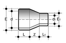 Fig. A MRIV Manicotto ridotto estremità a bicchiere per incollaggio (fig.