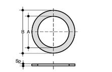 QHV/X Guarnizione piana in EPDM e FPM per flangiatura secondo DIN 2501, EN1092 d DN A B Sp Codice EPDM Codice FPM 16 10 16 27 2 QHVX016E QHVX016F 20-1/2 15 20 32 2 QHVX020E QHVX020F 25-3/4 20 24 38,5