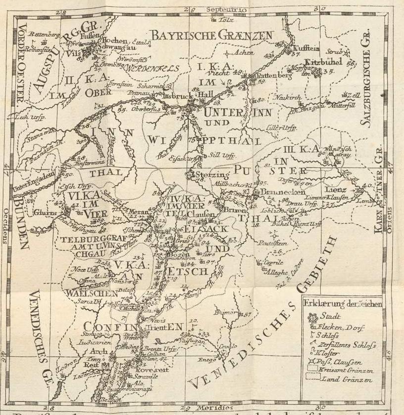 10 Già nel XVI secolo vediamo l uso di Welschen Confinen ( confini italiani o romanzi ) per nominare i circoli di Trento e Rovereto all interno della regione chiamata Tirolo.