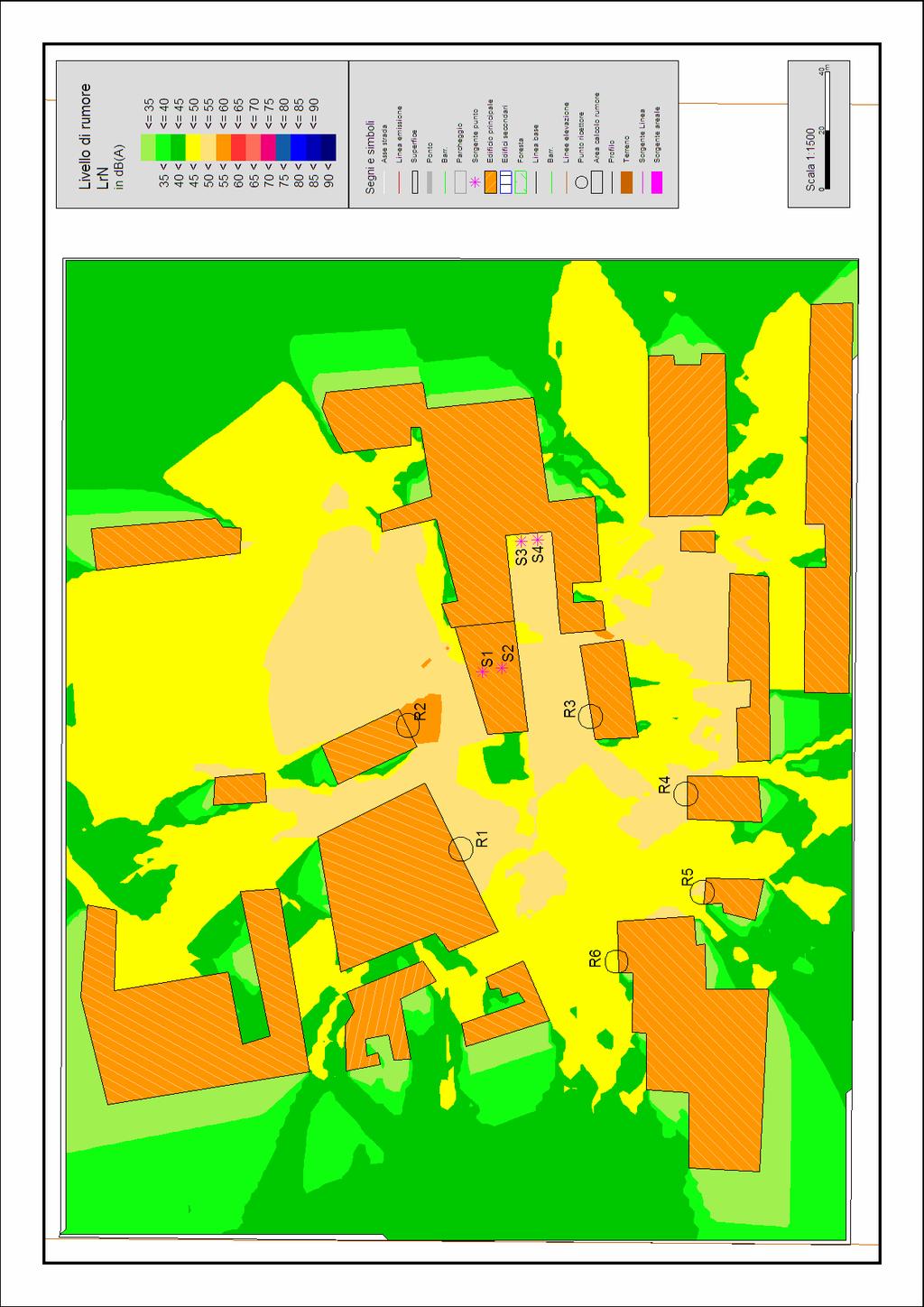 Fig. 4:Risultati della simulazione a 1,5 m di altezza