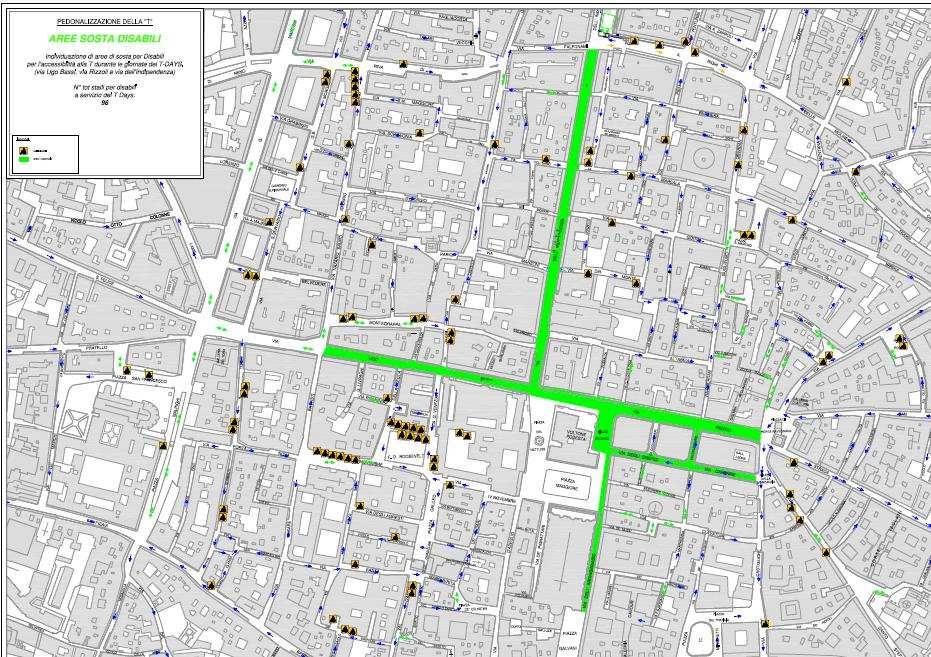 L AREA T L Area T è costituita principalmente dalle più importanti vie del Centro Storico di Bologna: Via Ugo Bassi Via Rizzoli Via dell Indipendenza L Area T è attiva tutti i giorni 24 su 24 ore.