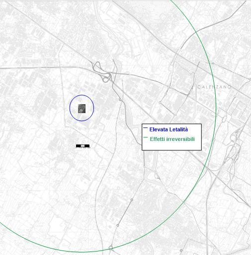 Tabella 14 Valutazione della compatibilità territoriale attraverso la matrice del DM 9 maggio 2001; in grigio la riga di riferimento per il presente caso.