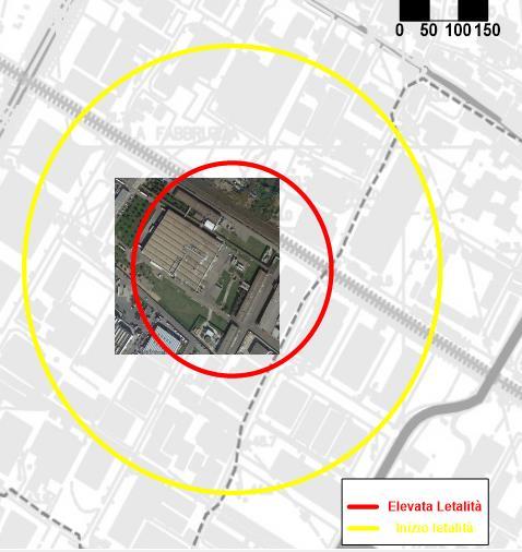 10.2.2 Analisi della compatibilità territoriale ed effetto domino di secondo livello L analisi della compatibilità territoriale è stata effettuata separatamente per flash fire e fireball di GPL, data