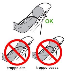 Il montaggio del seggiolino attenersi scrupolosamente alle istruzioni assicurarsi del fermo fissaggio scuotendo, tirando, spingendo nei