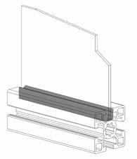 GUARNIZIONE AD INCASTRO - GROOVE GASKET SPESSORE PANNELLI PANELS THICkNESS /m /m 04.512.