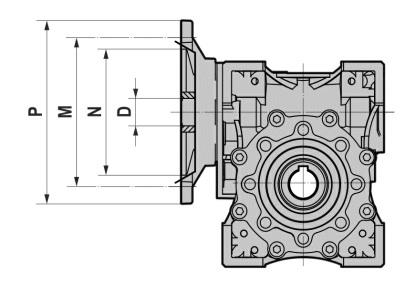 2.9 DISPONIBILITÀ FLANGE ATTACCO MOTORE 2.9.1 Dsponbltà flange attacco motore NMRV - NMRV-P (*) Lnguetta rbassata d nostra forntura. ( ) Combnazon motore-rapporto fattble.