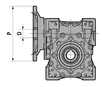 2.9 DISPONIBILITÀ FLANGE ATTACCO MOTORE 2.9.2 Dsponbltà flange attacco motore NMRV - NMRV-P IBRIDI (*) Lnguetta rbassata d nostra forntura.