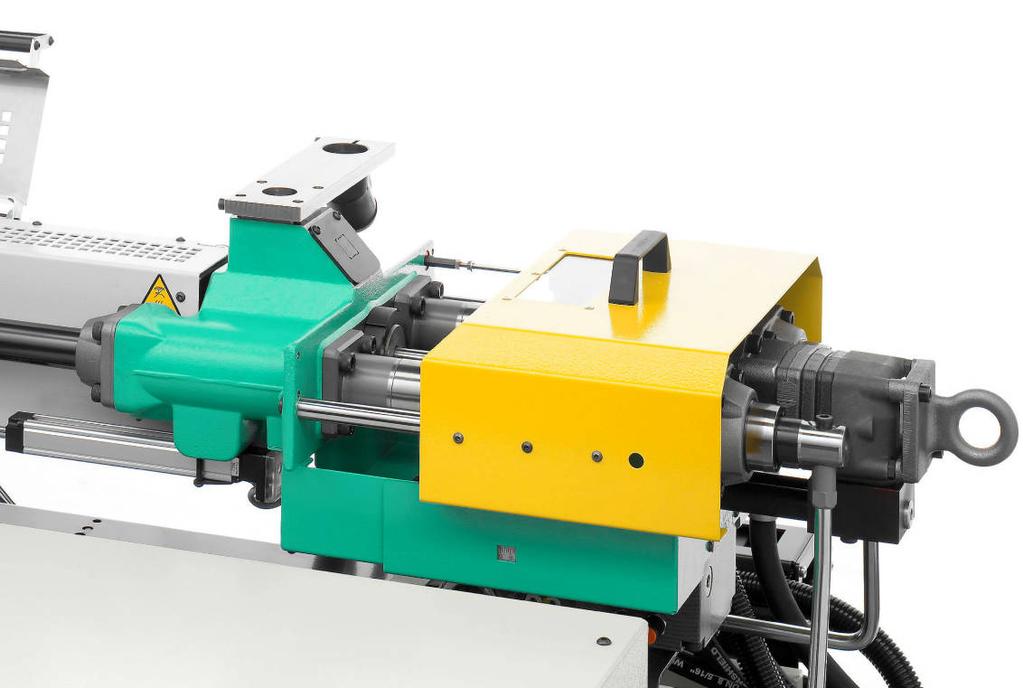 Iniezione regolata Il processo d iniezione regolato in base alla velocità e alla pressione garantisce un riempimento dello stampo riproducibile e una qualità elevata del pezzo stampato.