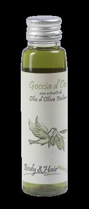 13071 Bagnoschiuma Bagnoschiuma agli estratti di olio di oliva, colore verde  13068 Shampoo Shampoo agli estratti di olio di oliva, colore verde  22