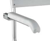 - Folding and demountable shower chair in aluminum.