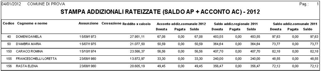 Stampa Acconto Add.