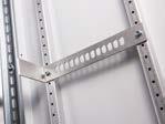 Vano cavi: struttura monoblocco in lamiera saldata spessore 15/10 mm affiancabile all armadio singolo.