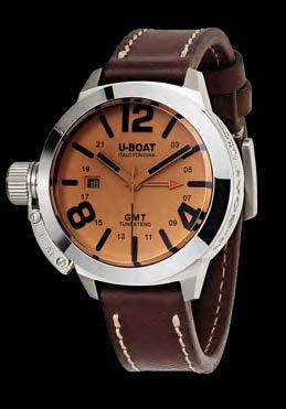 MOVEMENT: automatic mechanical, personalized to U-BOAT specifications, with date display and stem position at 9 o clock. Laser cut rotor as by U-BOAT specifications.