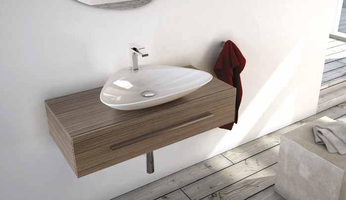 rovere sbiancato 90 x 50 whitewash oak matrix shelf 90 x 50 L2200 Plettro Quadro lavabo