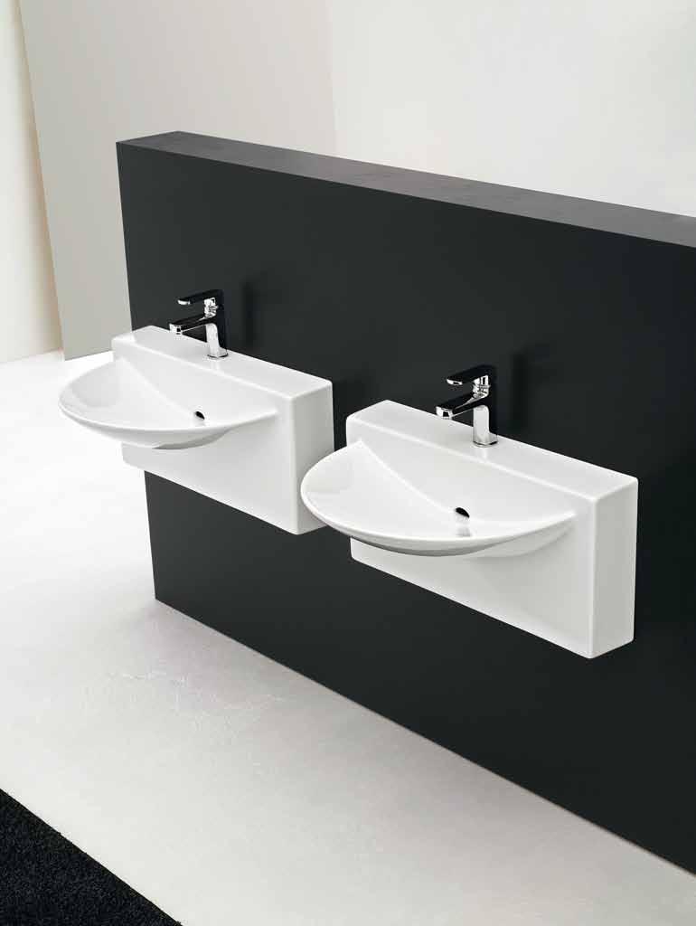 L990 Crystall Wall lavabo sospeso 70 70 x 52