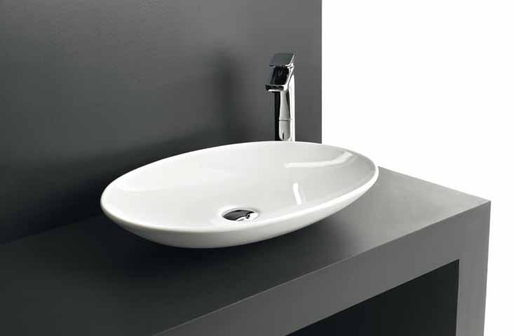 Fontana piatto 60 ceramica 60 x 42 basin