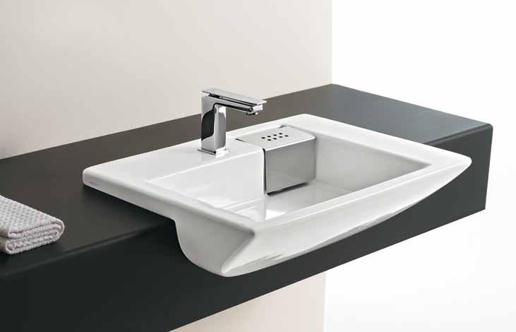 semi-recessed washbasin 65 65 x 46 L960 Fuori Corner Quadro lavabo appoggio 43 43 x 43 countertop washbasin 43 43 x 43