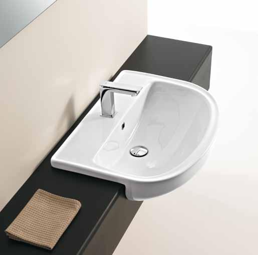 x 50 semi-recessed washbasin 68 x 50 L895 Look