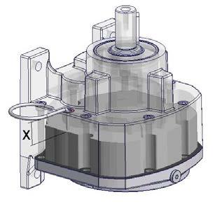 Riduttore antideflagrante Istruzioni per l'uso e il montaggio 1. Portare il riduttore nella posizione di montaggio M2 e svitare il tappo di livello dell'olio relativo.