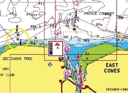 Icone dinamiche di maree e correnti Navionics Mostra le maree e le correnti con un indicatore e una freccia invece che con le icone a rombo utilizzate per le maree statiche e le informazioni sulle