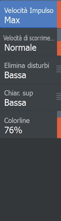 Premere il tasto Menu/Invio per attivarla. 4. Utilizzare i tasti freccia per regolarla. 5. Premere il tasto Menu/Invio per confermare l'impostazione. 6.