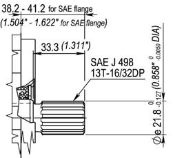 torque 300 Nm CILINDRICO SAE SAE CYLINDRICAL Coppia max trasmissibile 220 Nm Max