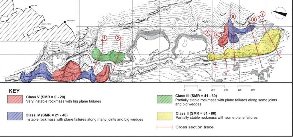 Analisi delle caratteristiche geologiche e delle traiettorie dei blocchi in