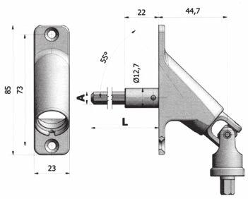 92 Kit completo di anello di giunzione pvc grigio With jointing link (pvc- grey) ASTA SNODATA Ø 15,5 Tubo alluminio verniciato SWINGING