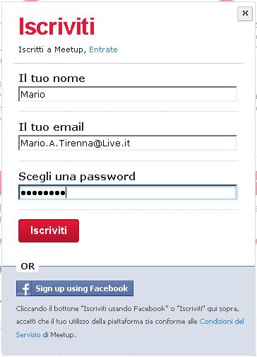 Registrarsi al Forum ( passo 2 ) Compiliamo la scheda di registrazione Scrivi qui il nome con cui verrai visualizzato nel forum