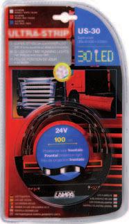 (100% brightness) - Led position lights (40% brightness) Adhesive, weather resistant,