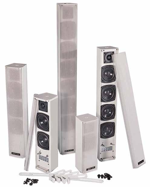 SUONO 77 Column speakers CO-110 Colonna da 10 W CO-120 Colonna da 20 W CO-130 Colonna da 30 W CO-140 Colonna da 40 W CO-160 Colonna da 60 W Diffusori a colonna a 2 vie per linea a 100 V e bassa