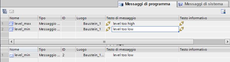 Messaggi 6.5 Programma di esempio per i messaggi di programma Elaborazione del testo di un messaggio Per modificare il testo di un messaggio procedere nel seguente modo: 1.