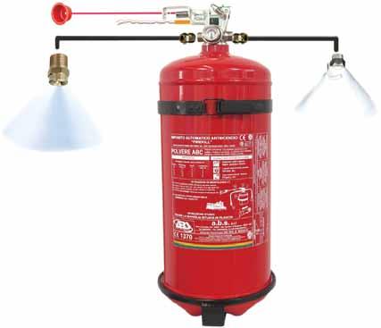 Firekill Firekill Firekill è costituito da un serbatoio pressurizzato caricato con polvere ABC, o idrico SEALFIRE, o HFC 227 gas pulito ed ecologico.