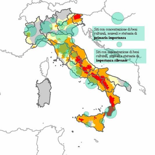 concentrazione Beni Culturali museali e statuaria di primaria importanza.