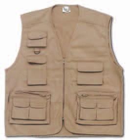 1/1159 B GILET MULTITASCHE MULTIPOCKETS VEST TAGLIESIZES M L XL XXL Gilet multitasche 35% cotone e 65% poliestere