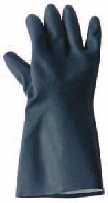 01 GUANTI GLOVES 24 1/605 GUANTO IN NEOPRENE ANTIACIDO NEOPRENE ANTIACID GLOVES TAGLIESIZES 1/605 7 8 11 9 Spessore mm. 0,75 Colore nero Lunghezza mm.