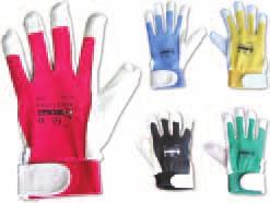 388 1121 1/2 GUANTO CON PALMO IN PELLE FIORE DI MAIALINO PIG GRAIN LEATHER GLOVES TAGLIESIZES (EN 420) 7 8 11 9 Polso c/elastico chiuso con velcro, dorso