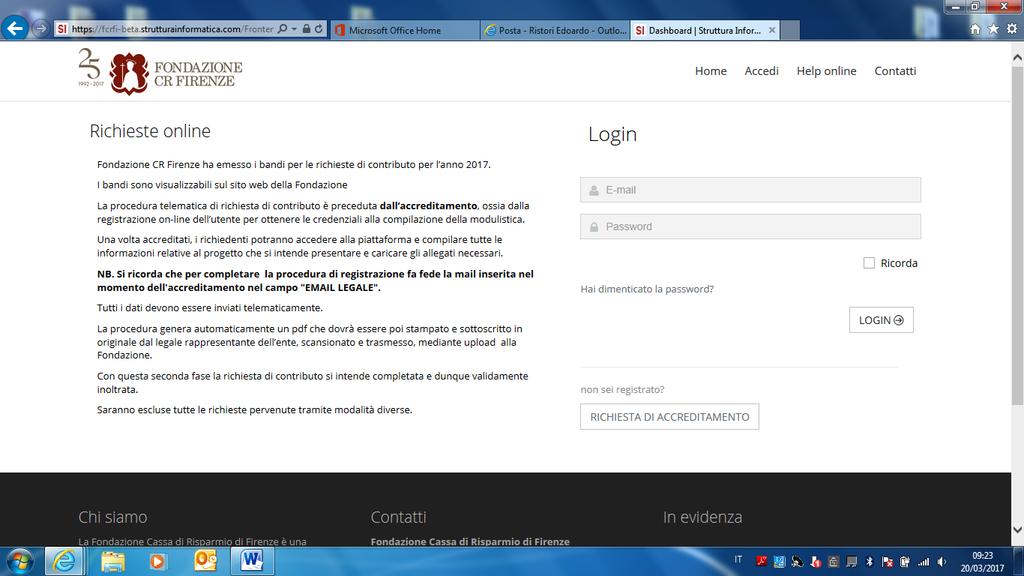 GUIDA ALLA RENDICONTAZIONE ON-LINE Per accedere al sistema di