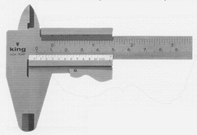 IL CALIBRO In un calibro con nonio ventesimale 39 mm vengono divisi in 20 parti.