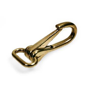 Moschettone in ottone fuso con camerella fissa 246 Mousqueton oeil fixe ovale Fixed oval swivel snap hook 62 22 33