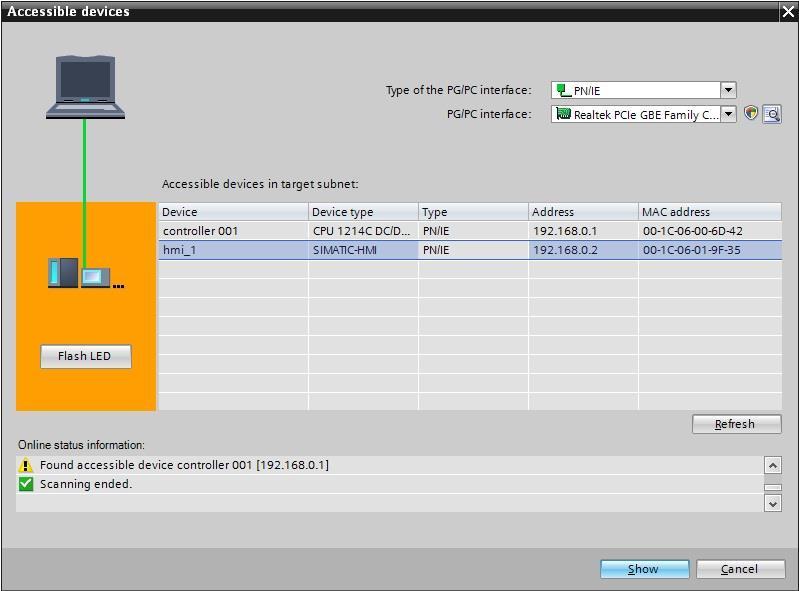 Nella navigazione del progetto fare doppio clic su Connections (Collegamenti). Attraverso le impostazioni nella configurazione hardware tutti i parametri sono già impostati.