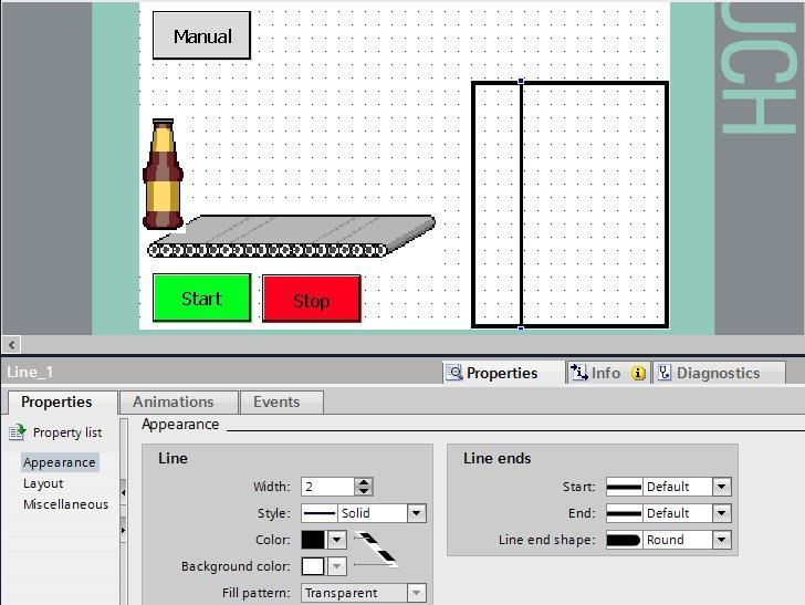 Disegnare una linea verticale a distanza di 30 pixel Documentazione