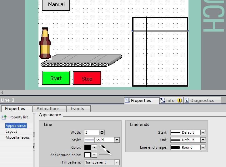 Disegnare una linea orizzontale a distanza di 30 pixel