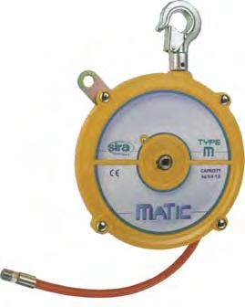 della corsa della fune mediante morsetto di registrazione, dotato di dispositivo di sicurezza contro la rottura della molla.