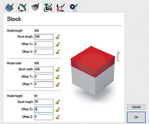 Le modifiche apportate ai parametri di lavorazione saranno aggiornate automaticamente nel modello del nome.