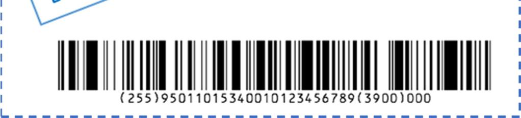 Specifiche per i vettori delle informazioni Scelta del vettore GS1 DataBar Posizionamento del simbolo Esempi Esempio 1 Coupon con GCN Il barcode sul coupon contiene l