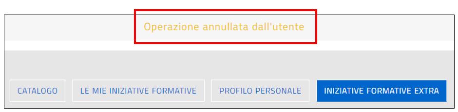 stata eseguita cn success, visualizzerà il messaggi di seguit riprtat: Figura 48 Iniziative frmative extra Messaggi di