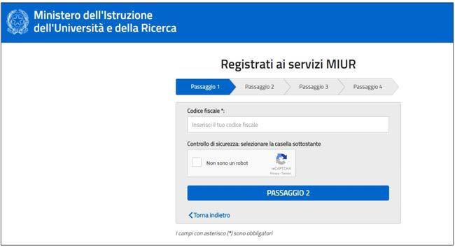 Da Registrati l utente sarà guidat attravers i passaggi qui stt descritti: 1- Passaggi 1: digitazine del Cdice Fiscale ed