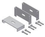 45 AROL0046 KIT STAFFE RAPIDE PER SCHERMI ELEGANCE fino a 250 cm di larghezza ingombro La confezione è composta da n 2 staffe da parete/soffitto piccole; n 2 supporti da 15cm in alluminio; n 2