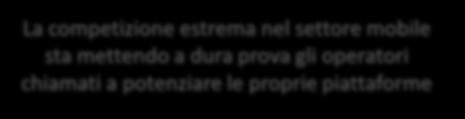 Internet key) La competizione estrema nel settore mobile sta mettendo a dura prova gli operatori